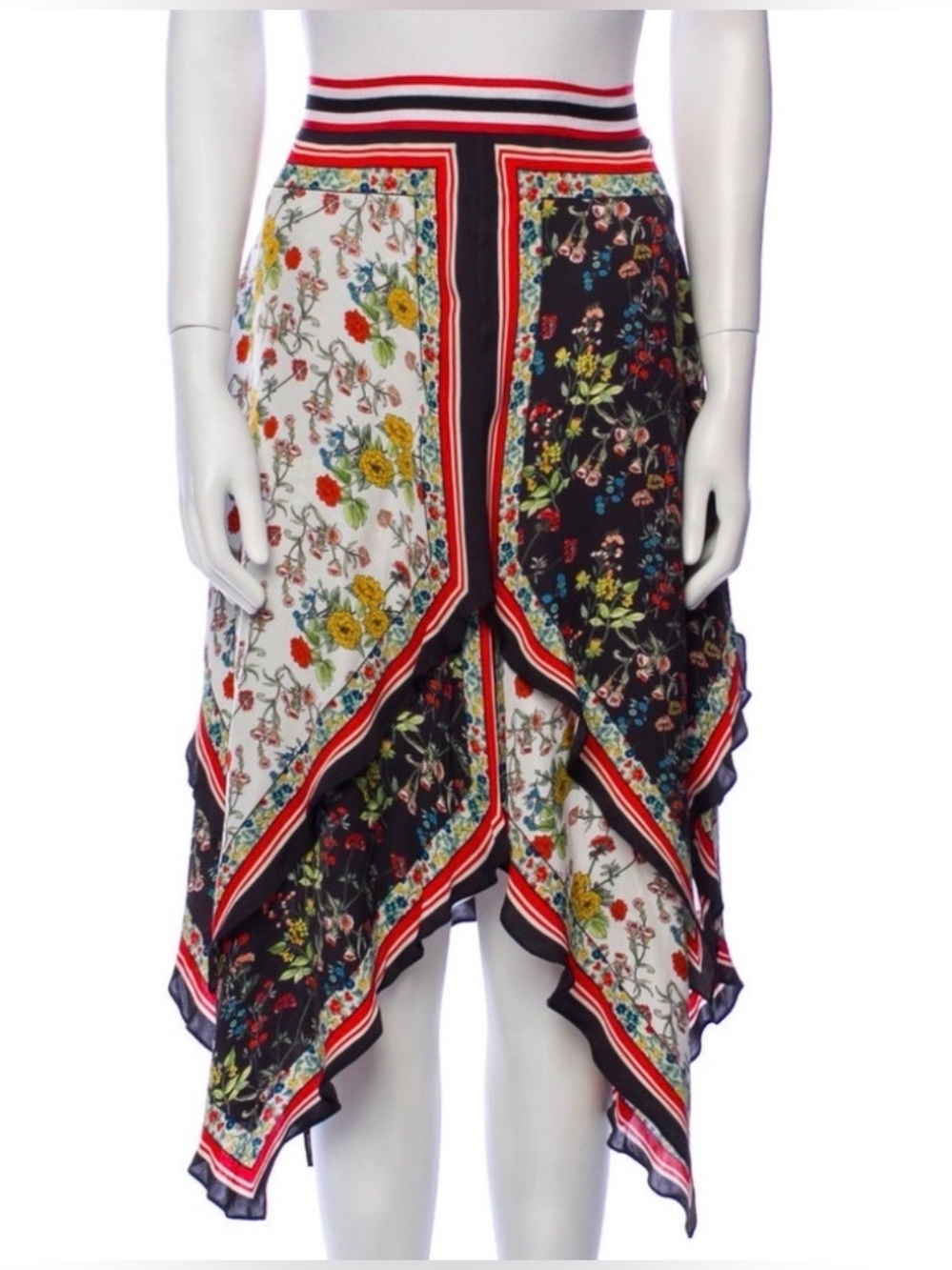Alice & Olivia Scarf print skirt - size 8
